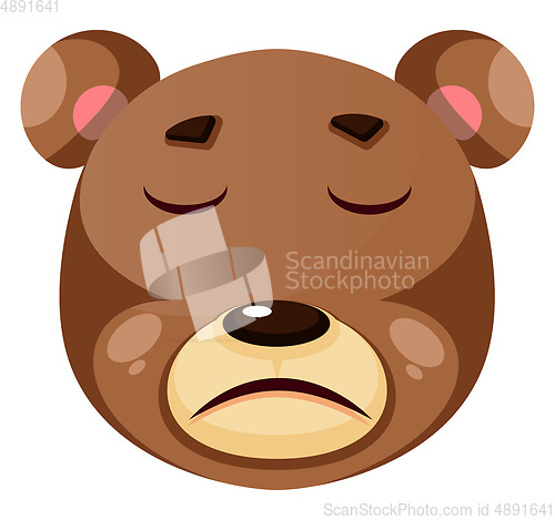 Image of Bear is feeling suffer, illustration, vector on white background