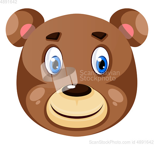 Image of Happy little bear, illustration, vector on white background.