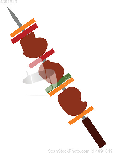 Image of Image of barbecue food, vector or color illustration.