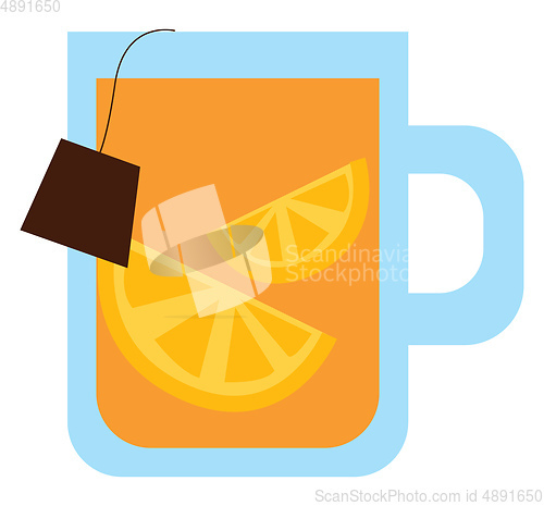 Image of Lemon tea, vector or color illustration.