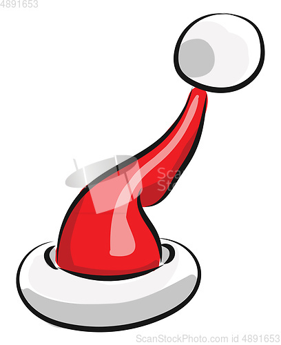 Image of Santa clause hat, vector or color illustration.