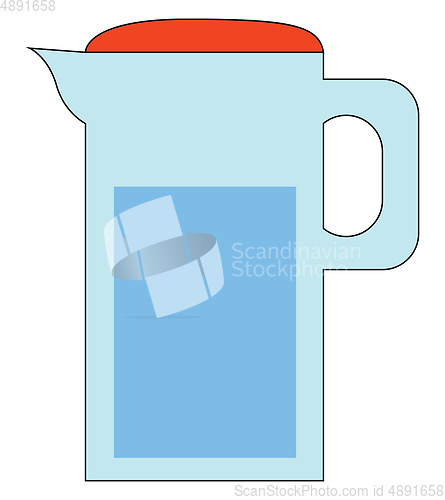 Image of Image of carafe of water - water jug, vector or color illustrati