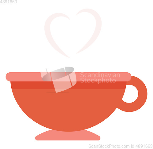 Image of A hot coffee, vector or color illustration.