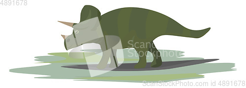 Image of Image of ceratops - Ceratopsian dinosaur, vector or color illust