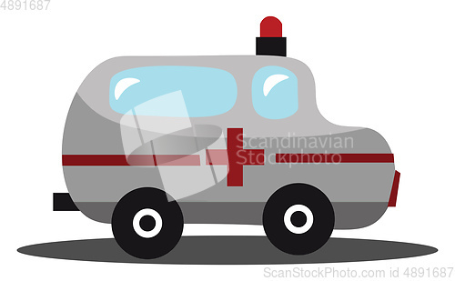 Image of Image of emergency car - ambulance, vector or color illustration