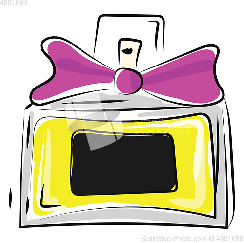 Image of Perfume for women, vector or color illustration.
