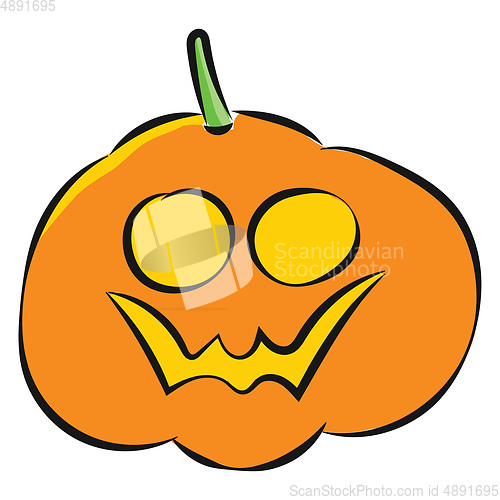 Image of Halloween pumpkin, vector or color illustration.