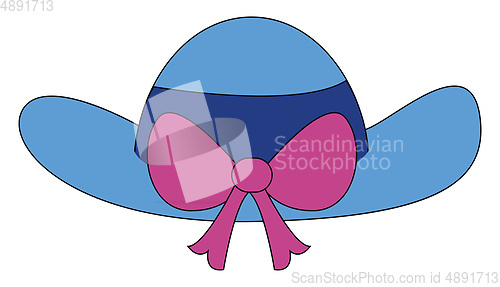Image of Image of blue hat, vector or color illustration.