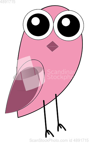 Image of Beautiful pink bird, vector or color illustration.