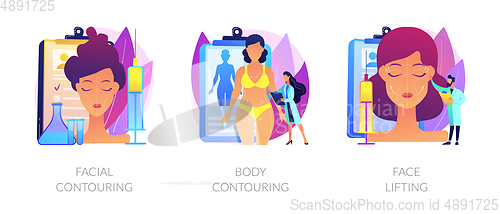 Image of Beauty medical services vector concept metaphors.