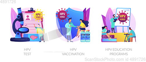 Image of HPV prevention vector concept metaphors.