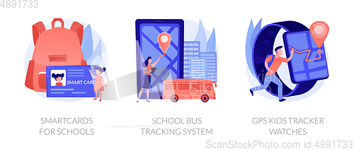 Image of Technology for kids and school vector concept metaphors