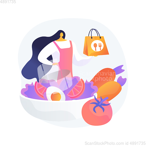 Image of Meal prep service abstract concept vector illustration.