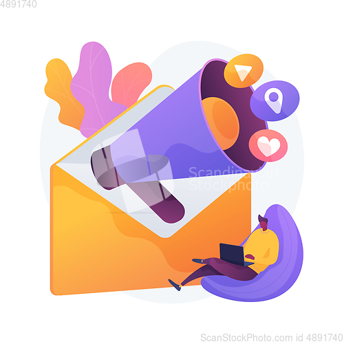 Image of Email marketing abstract concept vector illustration.