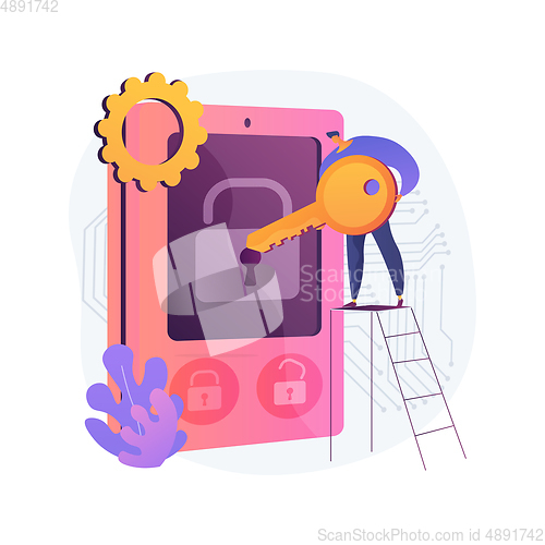 Image of Access control system abstract concept vector illustration.