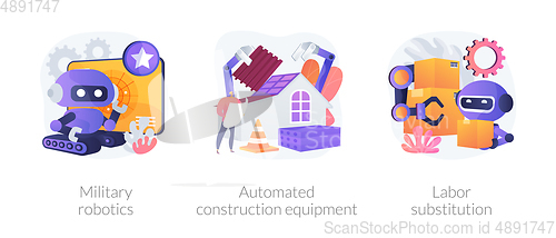 Image of Artificial intelligence in industry abstract concept vector illustrations.