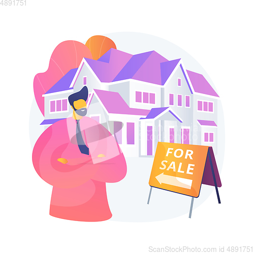 Image of Real estate agent abstract concept vector illustration.