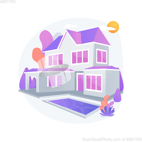 Image of Private residence abstract concept vector illustration.