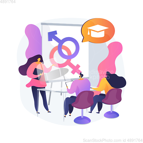 Image of Sexual education abstract concept vector illustration.