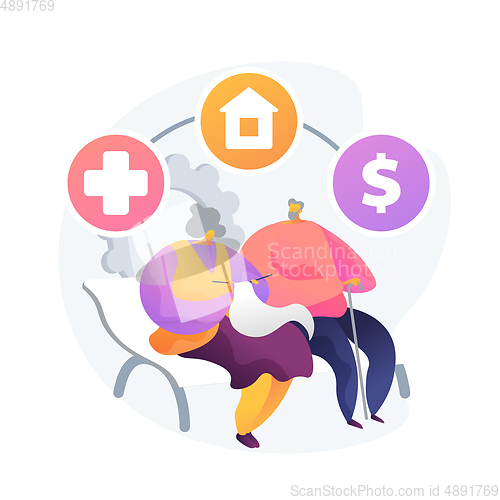 Image of Retirement estate planning vector concept metaphor