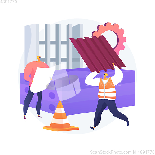 Image of Innovative construction materials abstract concept vector illustration.