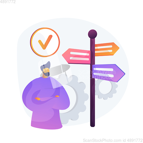 Image of Decision management vector concept metaphor