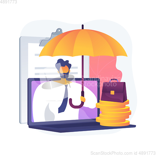 Image of Employment insurance abstract concept vector illustration.