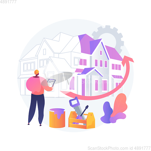 Image of House renovation abstract concept vector illustration.