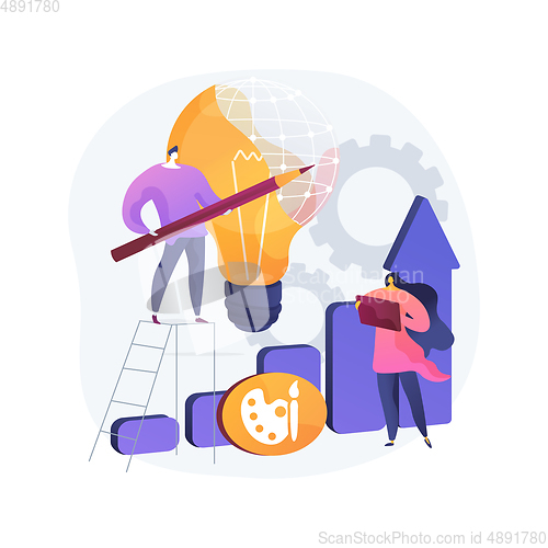 Image of Design strategy abstract concept vector illustration.