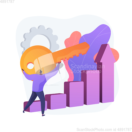 Image of Key to success vector concept metaphor