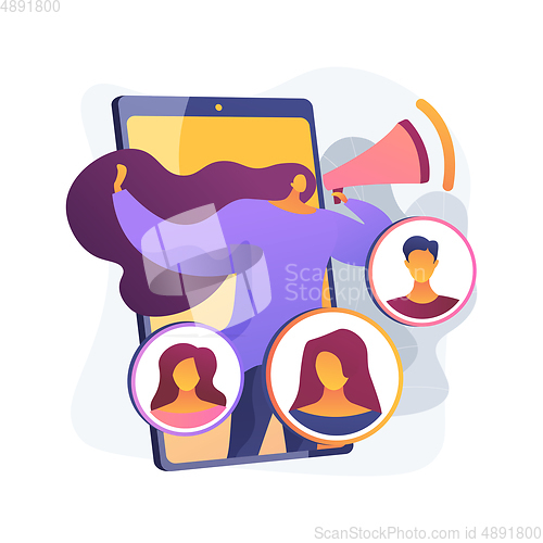 Image of Referral program abstract concept vector illustration.