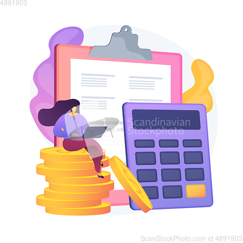 Image of Financial accounting vector concept metaphor