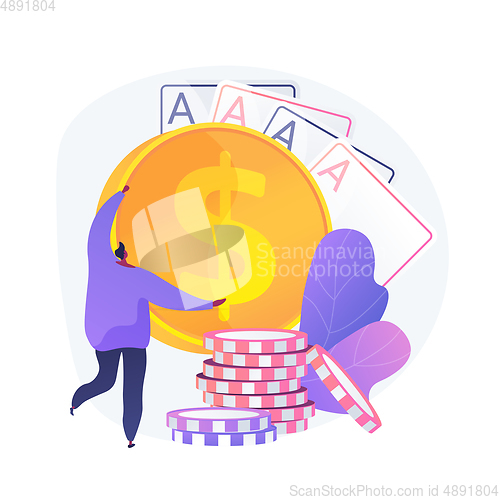 Image of Gambling winnings vector concept metaphor.