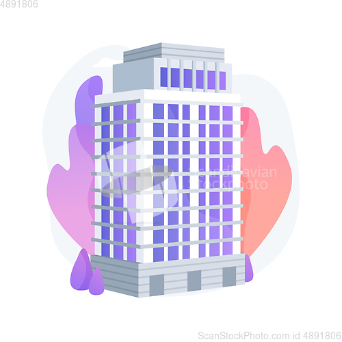 Image of Condominium abstract concept vector illustration.