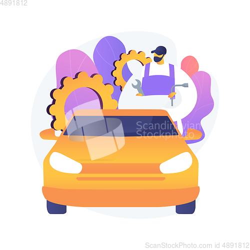 Image of Auto detailing abstract concept vector illustration.