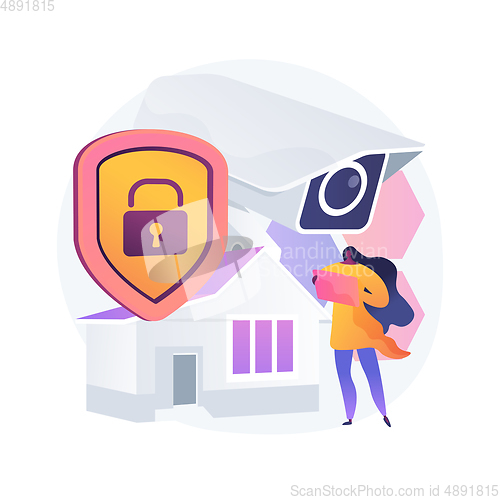 Image of Security systems design abstract concept vector illustration.