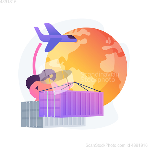 Image of Global transportation system abstract concept vector illustration.