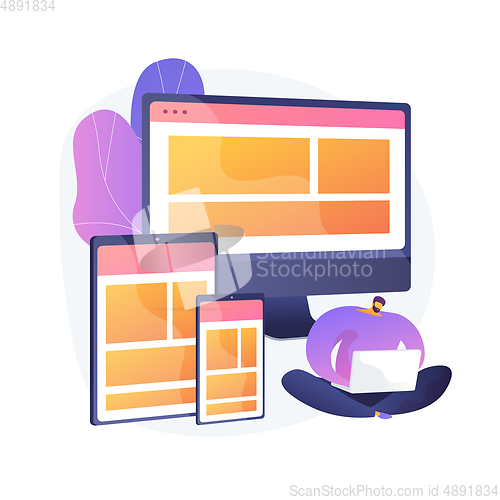 Image of Website building vector concept metaphor