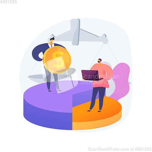 Image of Income inequality abstract concept vector illustration.