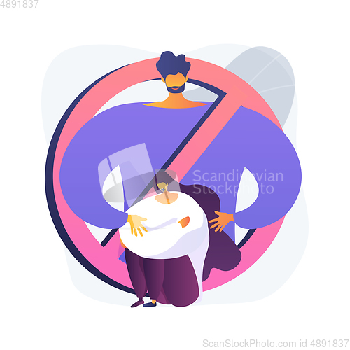Image of Sexual harassment abstract concept vector illustration.