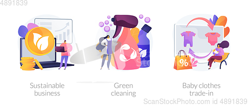 Image of Environmentally friendly business abstract concept vector illustrations.