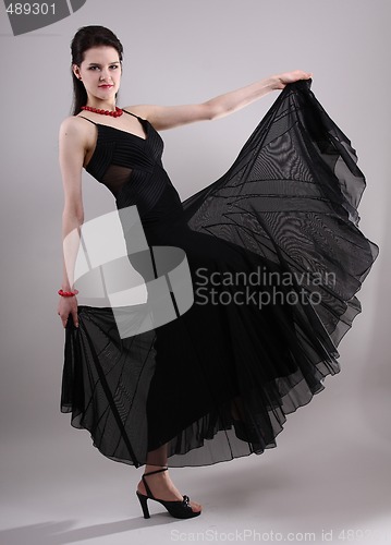Image of Fashion model in studio