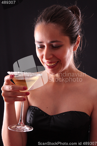 Image of Woman and martini glass