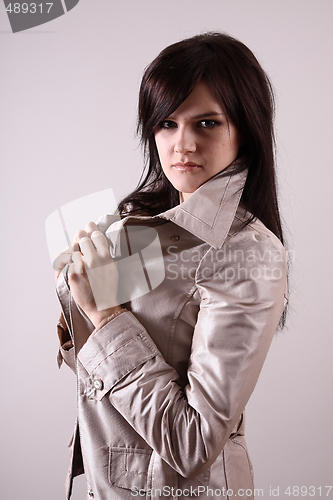 Image of Fashion model in studio