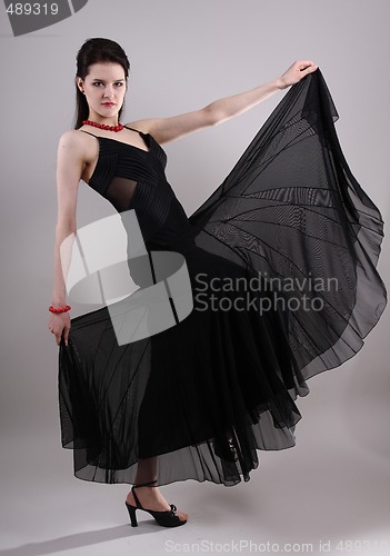 Image of Fashion model in studio