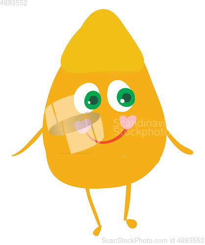 Image of Happy corn kernel, vector or color illustration.