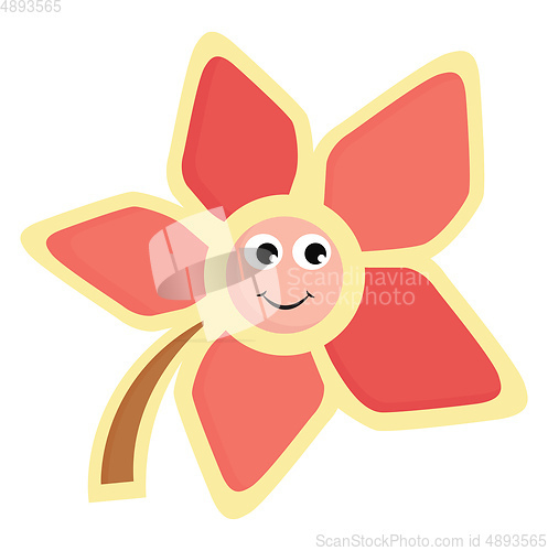 Image of Pink flower, vector or color illustration.