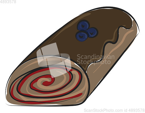 Image of Roll, vector or color illustration.