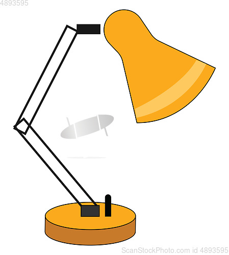 Image of  A yellow lamp , vector or color illustration.