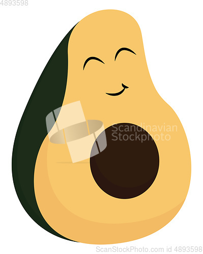 Image of Image of avocado, vector or color illustration.